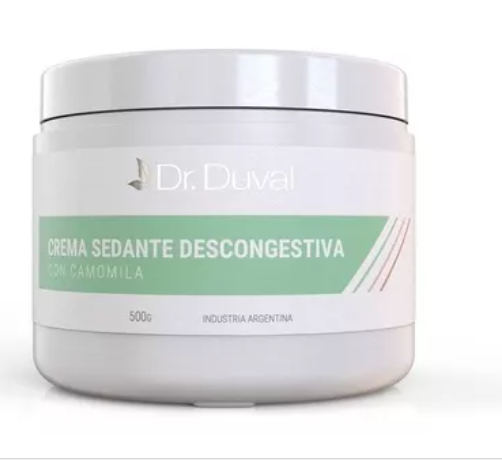 Crema para masajes sedante y descongestica con camomila, arnica, capsico, alcanfor x500gr Dr Duval